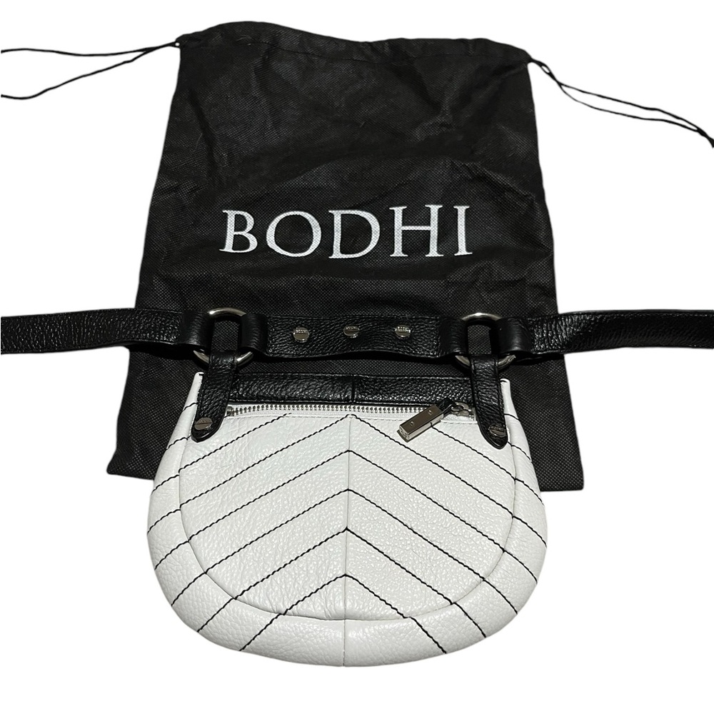NWOT BODHI Leather waist bag.Black and White leather.